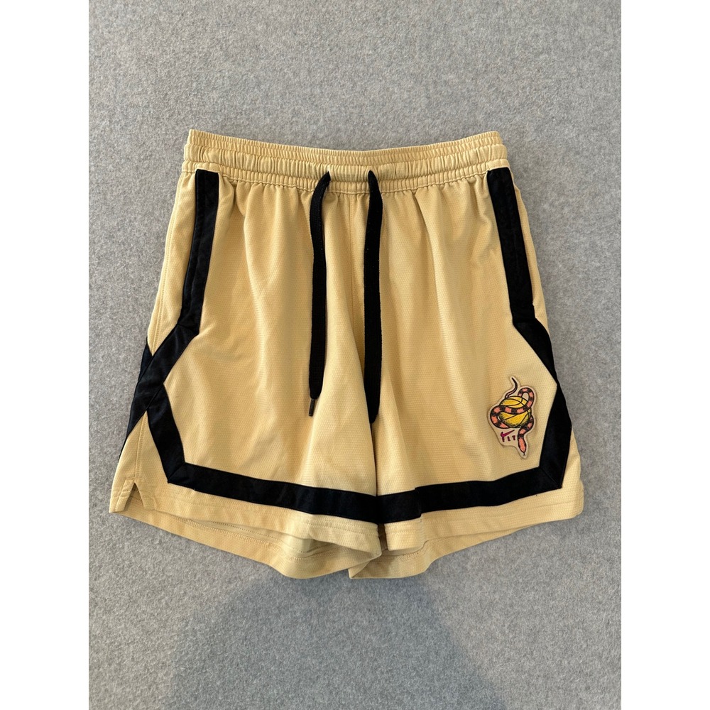 Nike Fly Crossover Basketball Mesh Shorts Womens‎ Yellow Black Mamba Snake Patch